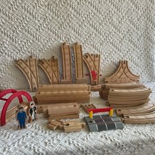42 Piece Thomas  Friends Wooden Train Tracks Learning Mixed Lot SEE PHOTOS 