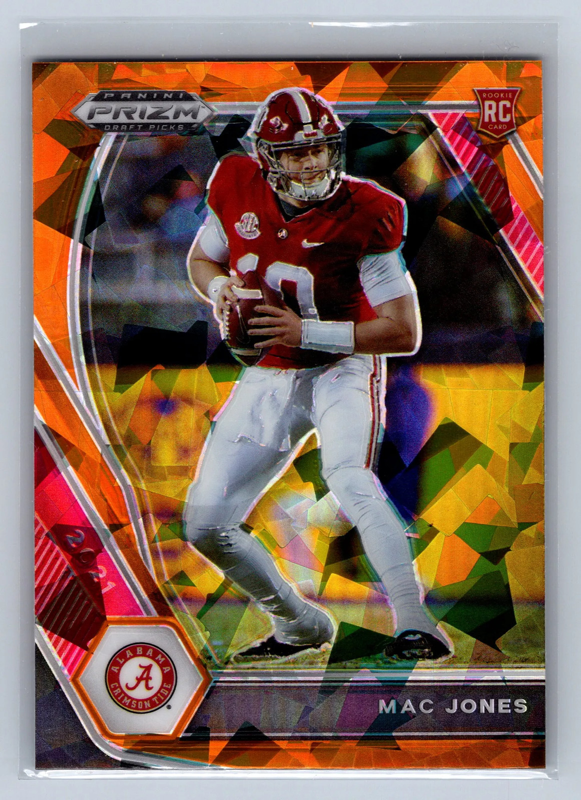 2021 Panini Prizm Draft Picks Mac Jones Orange Ice #104