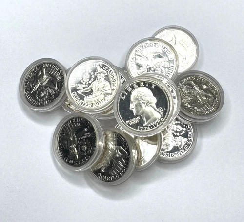 1976-S (3) *Washington 40% Silver* UNC Quarters. DCAM Proof Bicentennial Coins!