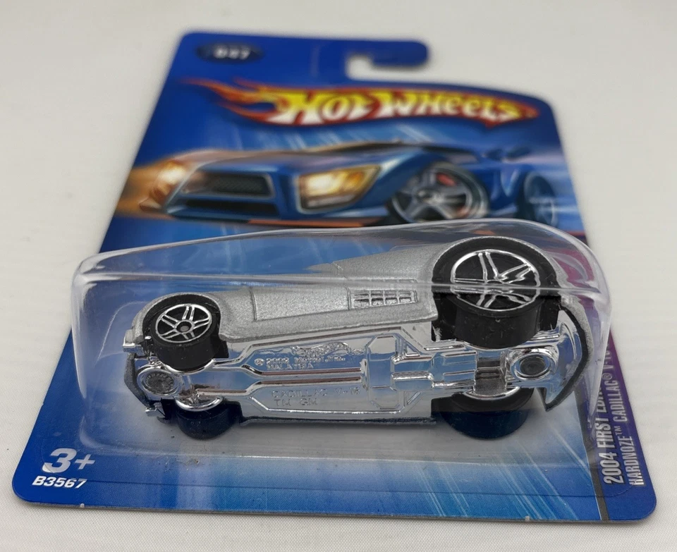 Hot Wheels 2004 primeras ediciones 47/100 plateado Hardnoze Cadillac V-16 Concept. Nuevo Foto 4 de 4