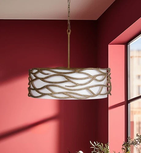 Minka Lavery 3718 Branch Reality 6 Light 28"W Pendant - Textured Ashen Gold - Picture 2 of 12