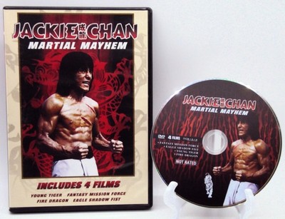 JACKIE CHAN MARTIAL MAYHEM DVD 4 Films FANTASY MISSION FORCE Young Tiger Dragon+