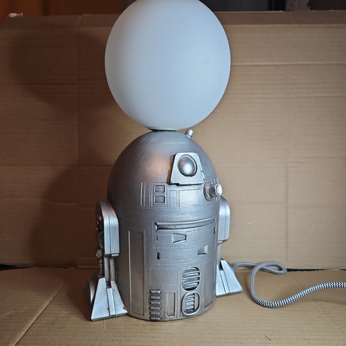 Star Wars R2-D2 Tischlampe mit Kugelschirm Silber Wohndeko Beleuchtung
