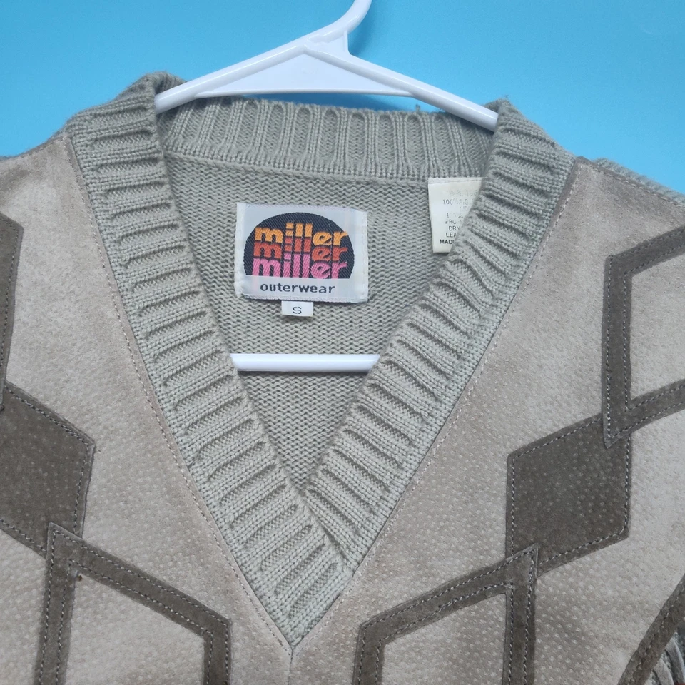 Suéter Jersey Pequeño Retro De Colección Años 70-80 Para Mujer Borla Con Cuentas Cuello en V Tejido Gamuza Foto 2 de 4