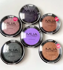 MUA Professional Eye Shadow Lot of 6 NEW Sealed Rare - Bronze, Purple