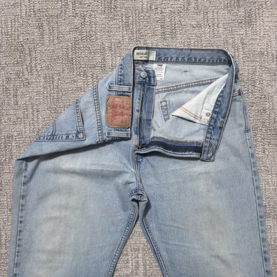 Levis 505 Jeans Mens 38X30 Blue Light Denim Straight Fit Pants Workwear Casual