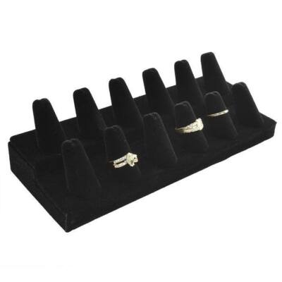 Black Velvet Jewelry Ring Display Stand Organizer Holder Ring Display ~ 6 Styles