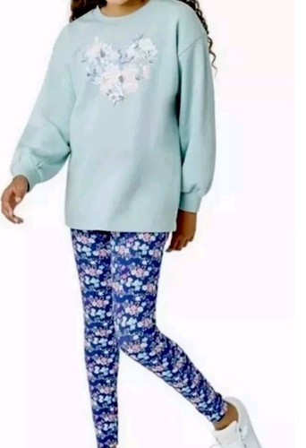 BCBG Girls Kids' ~ 2-Piece Set ~ MED (10/12) ~ PALE ALOE ~ Sweatshirt ~ Leggings - Picture 3 of 11