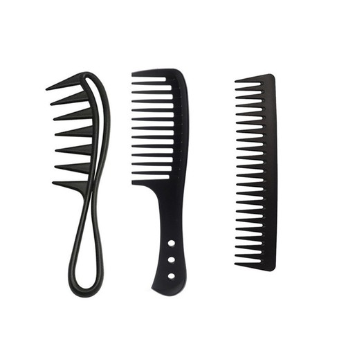 3 Stück große Zahnkämme breiter Zahnkamm Haizähne Lockenkamm für Männer & Frauen - Bild 2 von 4