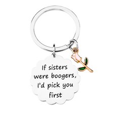 Sisters Keychain, Funny Adult Sister Gifts from Sisters Friendship Keychain C...
