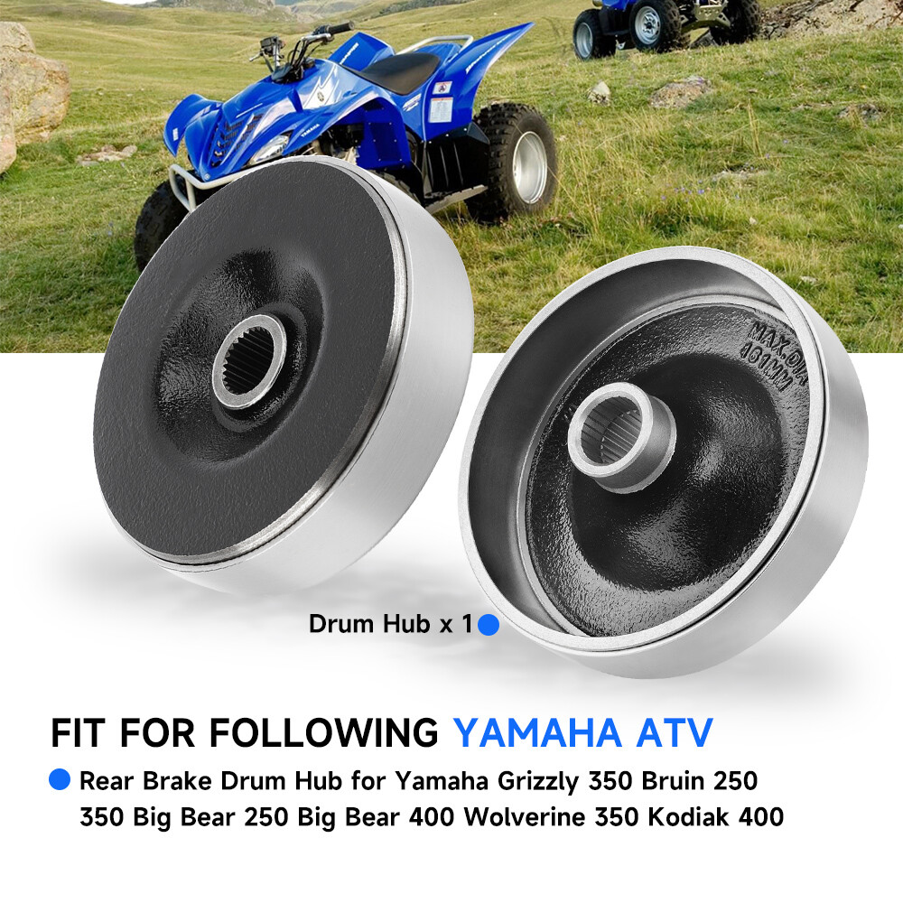 Rear Brake Drum Hub & Shoe for Yamaha Wolverine 350 Grizzly 350 YFM350 2006-2014