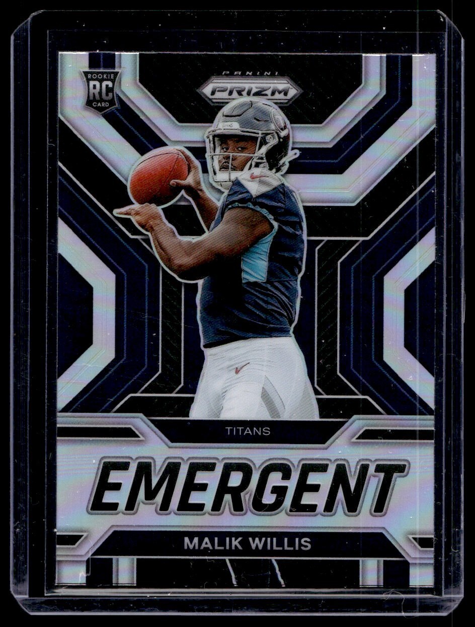 2022 Panini Prizm Emergent Silver Malik Willis Rookie Tennessee Titans #E-3