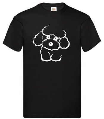 CUTE POODLE T shirt. Brand new good quality Fruit o L item, unique cute design