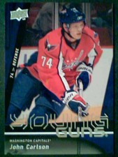JOHN CARLSON  09/10 AUTHENTIC UDS2 YOUNG GUNS CARD  SP