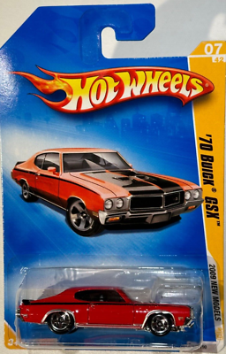2009🔥 HOT WHEELS, '70 BUICK GSX SS 07/42, 2009 NEW MODELS 007/190