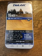 Trilink S56 - 16" 2 Pack Replacement Saw Chain; 56 Drive Links 