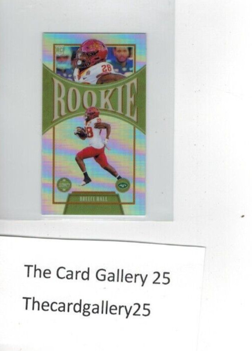 NEW YORK JET 2022 Panini Legacy BREECE HALL RC Optichrome SILVER Mini PRIZM HOLO