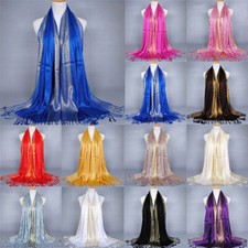 Scarf Stole Wrap Long Scarves D Tassel Hijab Pashmina Cotton Shawl