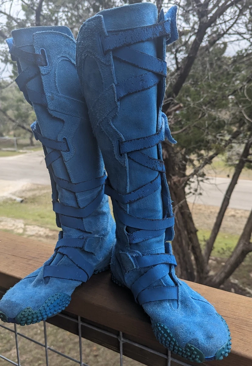 Blue moto boots sale