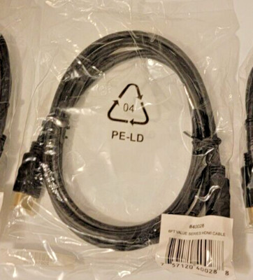 C2G 6ft Value Series HDMI cable HDMI Type A (Standard) Black NEW