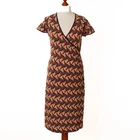 KING LOUIE Womens Multicoloured Short Sleeve Viscose Dress Size M 12558
