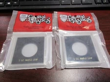 CAPITAL PLASTICS: 2" 1/2 X 2" 1/2  1 oZ MAPLE LEAF COIN 2PACK W/FREE SHIPPING!!!
