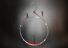 10Ft Shark Fishing Leader, Wire & Mono Bottom Rig, 16/0 Circle Hook, Handmade