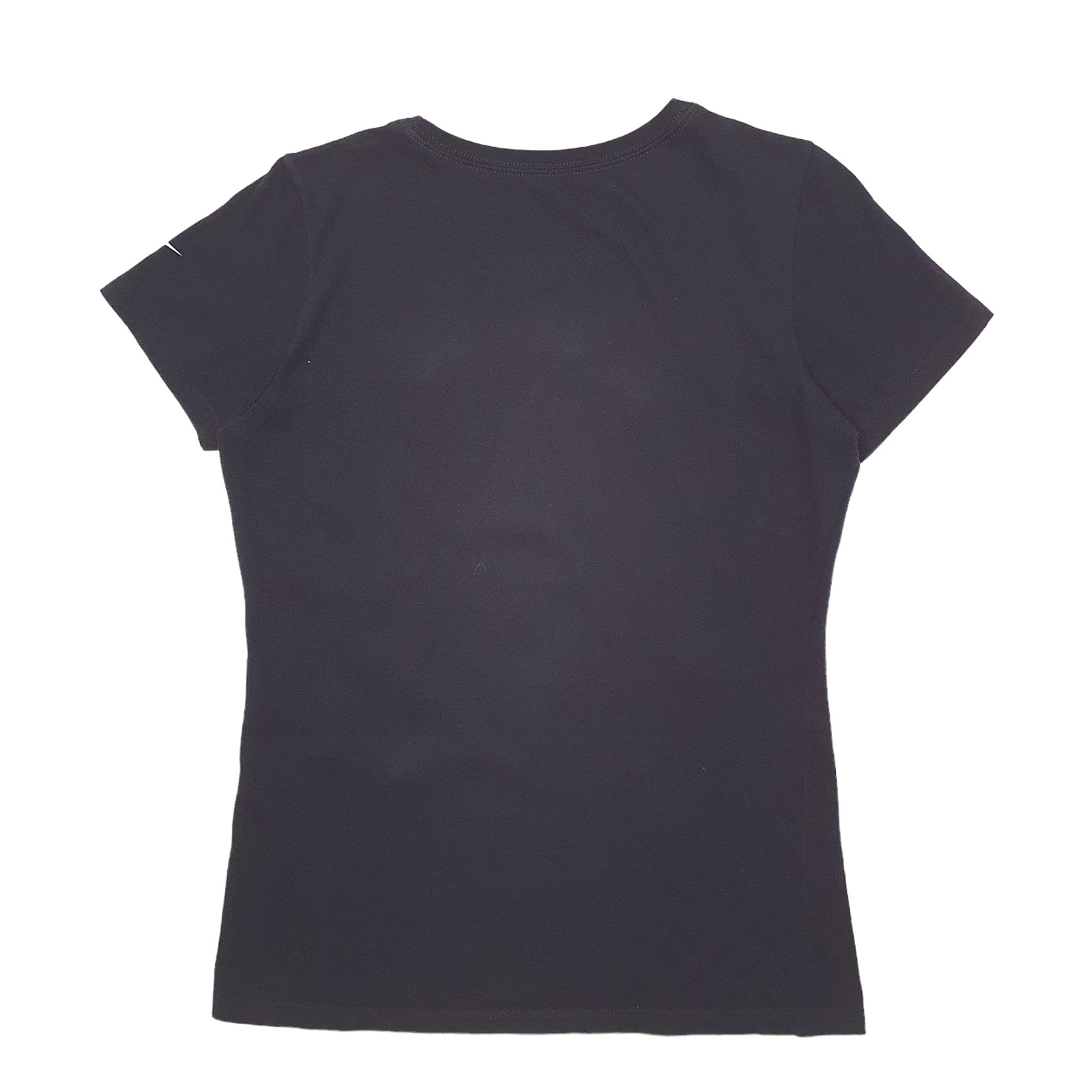 NIKE Black T Shirt Tee Spellout Short Sleeve Cotton Blend Womens M image 2