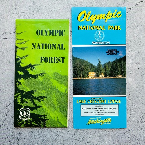 Olympic National Park Lake Crescent Lodge + Forest Washington Travel Brochures