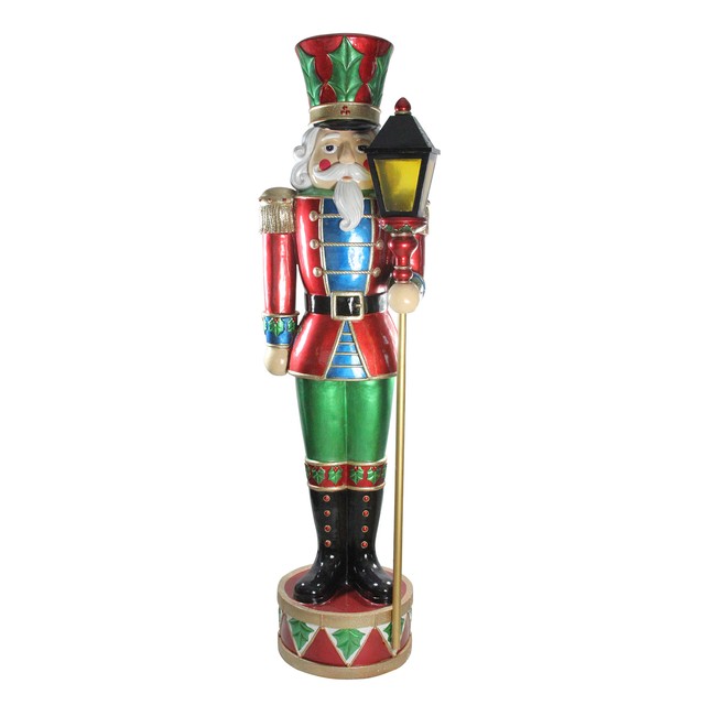 Northlight 6 Commercial Christmas Nutcracker Holding Street Lamp