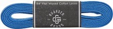 Flat Wide Waxed Boot Laces - 54" Cobalt