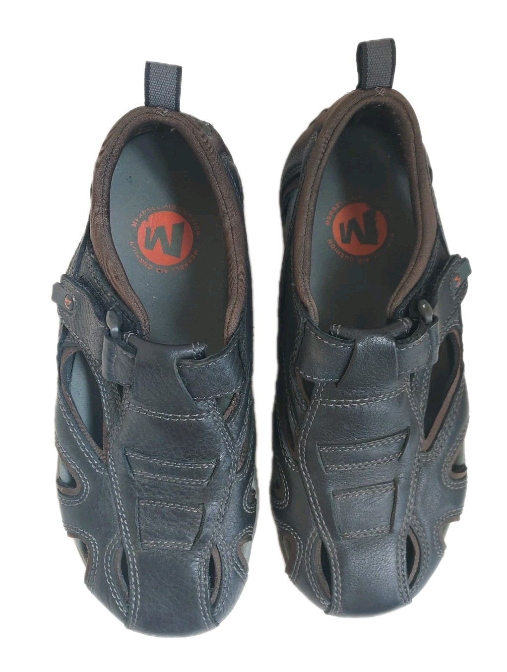 Scarpe sandali da pescatore uomo Merrell Performance Montana in pelle nera taglia 7