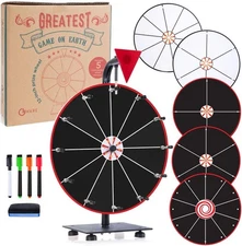 5 in 1 Tabletop Prize Wheel Spinner - 12" Carnival Games Smooth Spinning... 