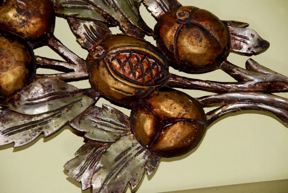 Cimasa Ramo di melograno •Legno intagliato• Vintage - Immagine 4 di 4