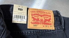 Levi's Men's 565 Loose Straight Jeans, Black 32x30