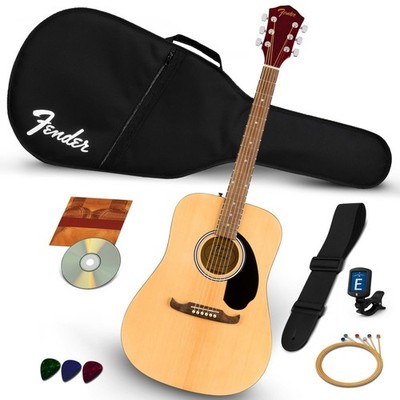 Fender FA-125 Dreadnought Acoustic Guitar - Natural w/ Gig Bag | eBay