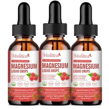 Magnesium Glycinate Liquid Drop - Triple Absorption Supplement to Support Ner...