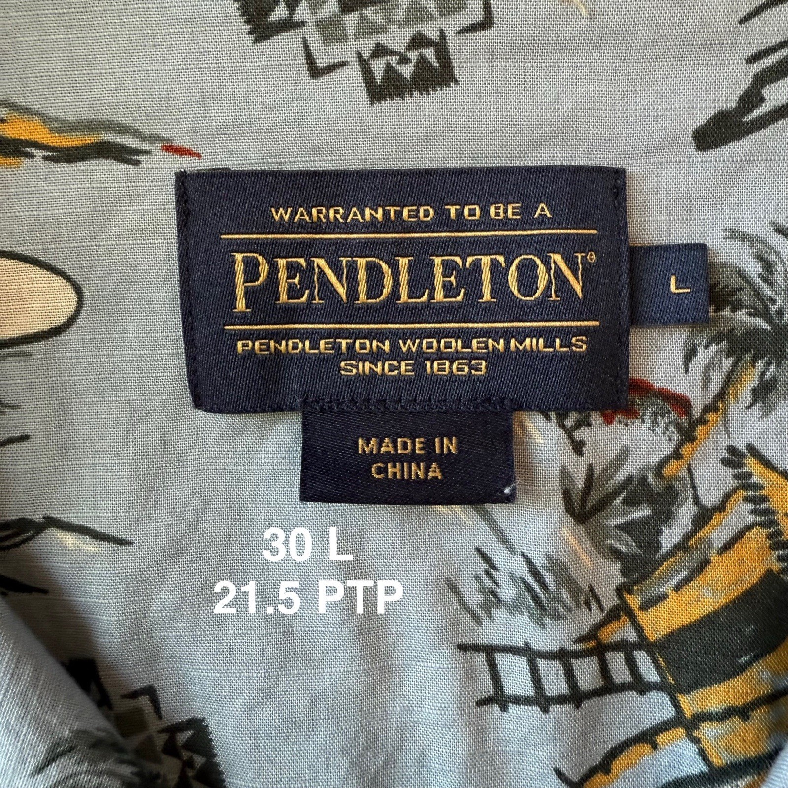 Pendleton Shirt Large Multicolor Short Sleeve Loo… - image 6