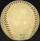 MISC ATHLETICS SIGNED BASEBALL WITH EDDIE COLLINS CONNIE MACK GTP 4 SIGNATURES