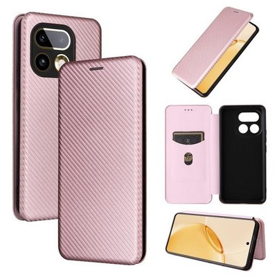 Carbon fiber textured leather flip case for Realme 16 Pro+ 5G