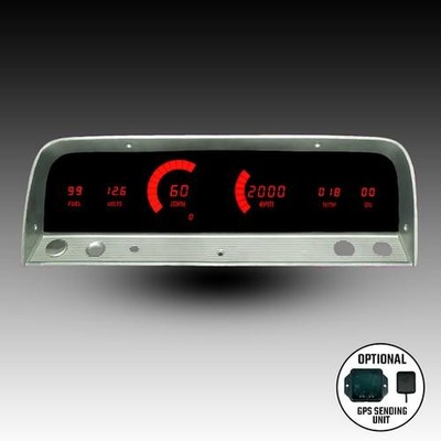 Intellitronix Red LED Digital Gauge Cluster Set For 64-66 Chevy Corvair Truck