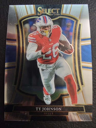 2025 Panini Select Ty Johnson [Red Blue Prizm Shock] #186 card