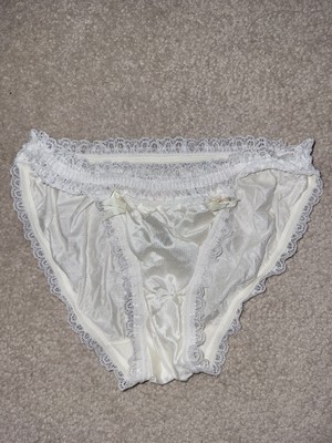 Picture String Ebay Vintage Sydel White Lace String Bikini Cut Bows 100% Nylon Size 5 | eBay