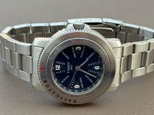 Seltene schwarze Zifferblatt Tissot Navigator World Timer N250 Uhr S-125