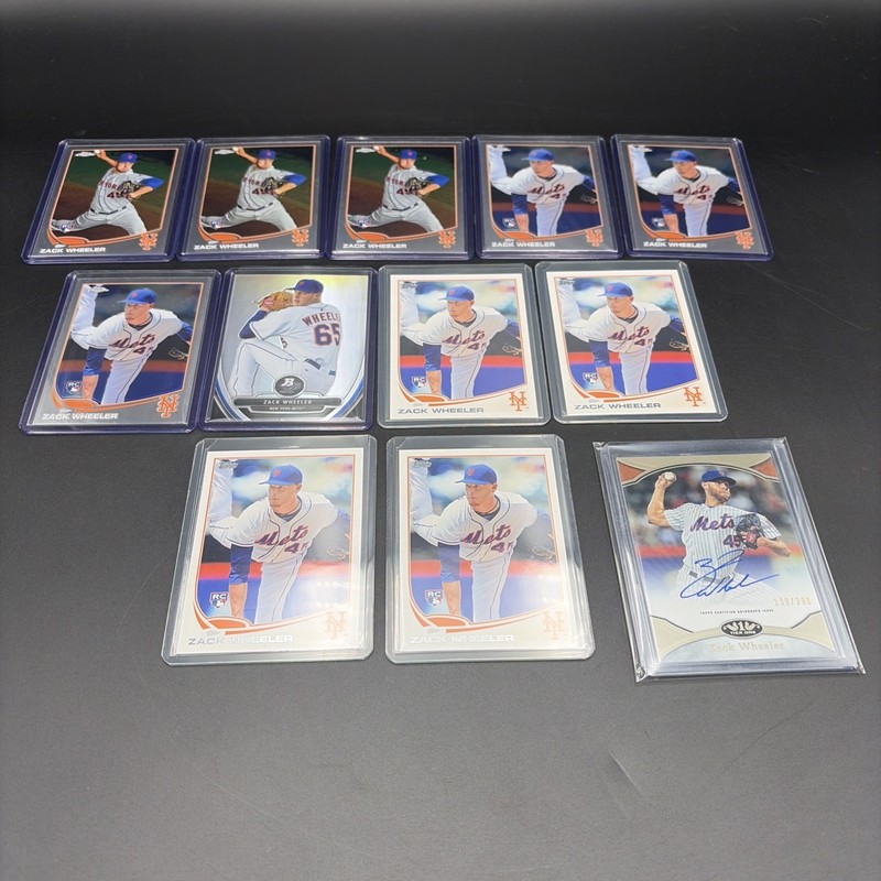 Zack Wheeler Rookie Card Lot of 34 (with Autograph) see pictures for specifics