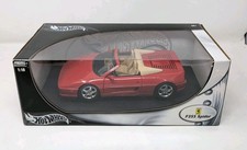 FERRARI F355 SPIDER RED 1/18 DIE CAST MODEL BY HOT WHEELS Open Box 