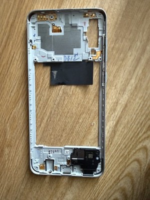 Original Samsung Galaxy A70 SM-A705F Mittelrahmen Tasten Lautsprecher Weiß Gut