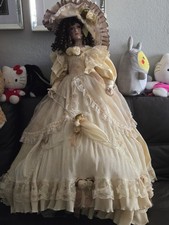 45" J. Misa Collection Spring Collection 80s Porcelain Doll With Umbrella