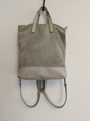 JOST 2-in-1 Leather & Suede Convertible Backpack / Tote Bag (Grey)