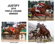 JUSTIFY 2018 Triple Crown Kentucky Derby Horse Racing 8 x 10 Photo Race